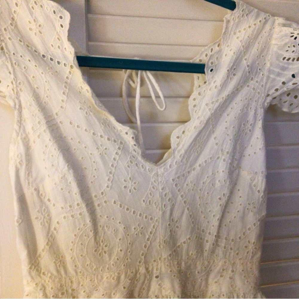 Urban Outfitters cream eyelet maxi dress